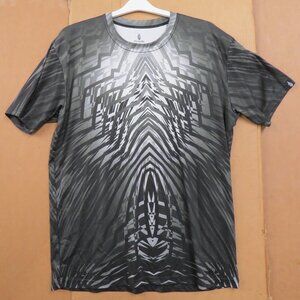 Threyda - Men's XL Olive Green Geometric Graphic Art Print Short Sleeve Shirt